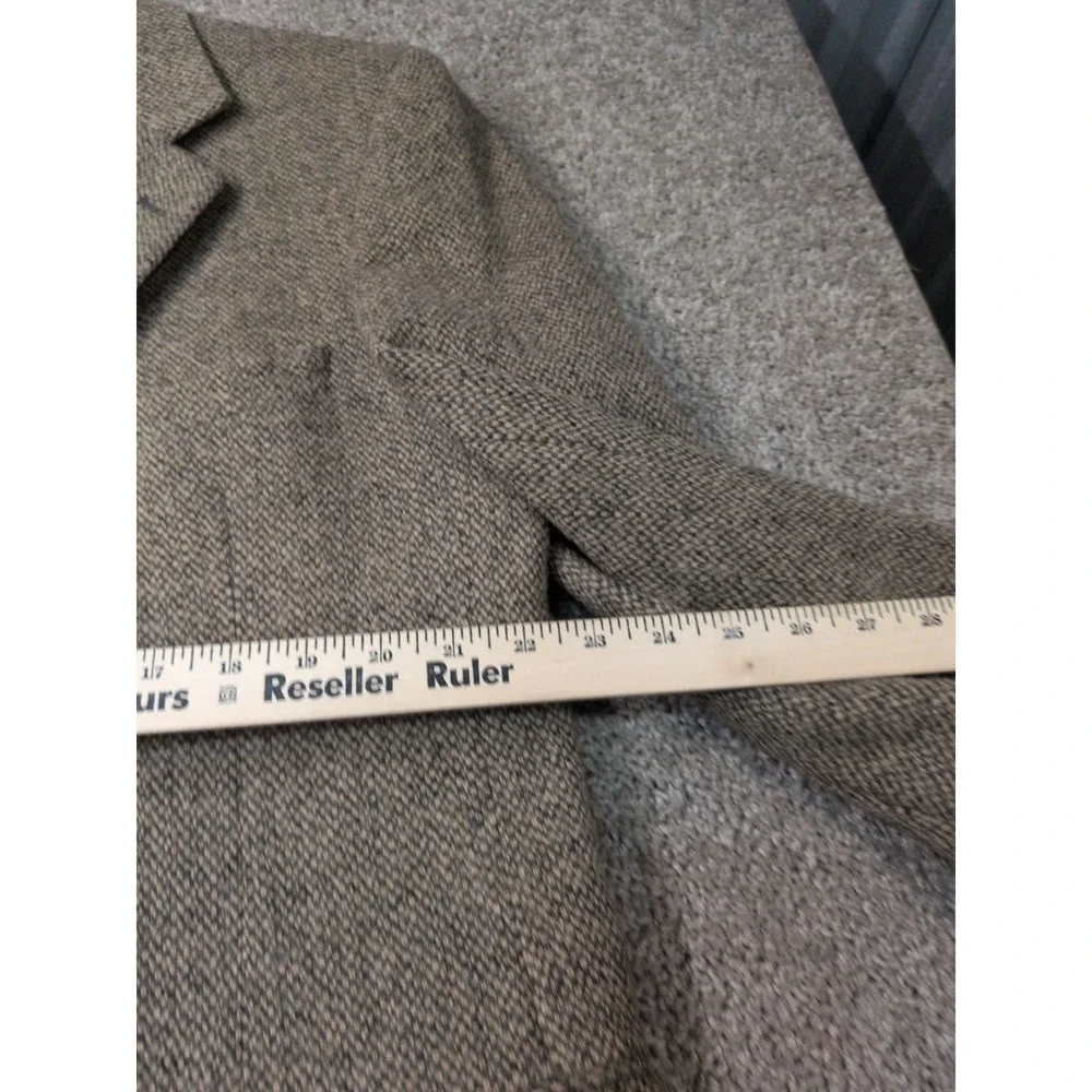 Nordstrom Harris‎ Tweed Wool Blazer Mens Brown Herringbone Sport Coat USA